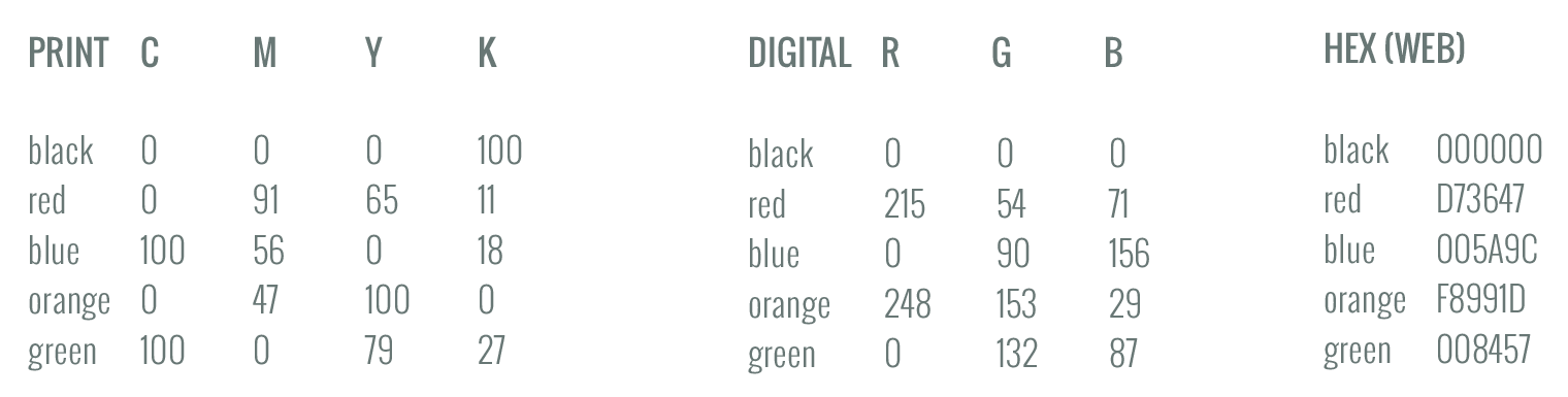 color values
